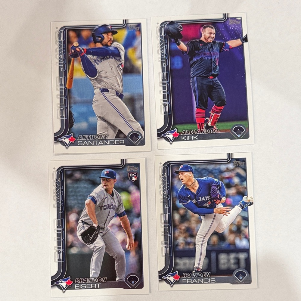 Toronto Blue Jays Baseball Topps Trading Cards Set 2025